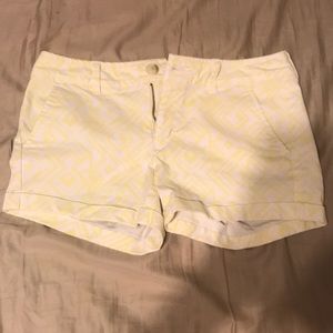 Yellow printed shorts
